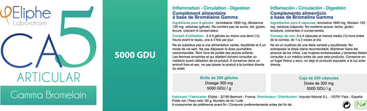 Bromelina Gamma Eliphe 5000 GDU etichetta